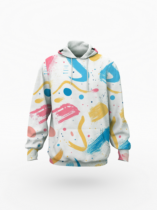 Women's Line Graffiti Print Hoodie