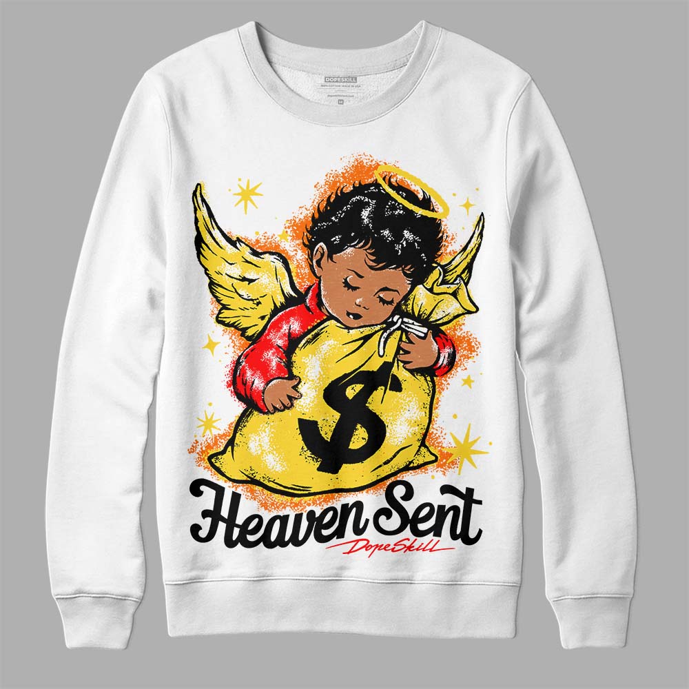 Black Tour Yellow AJ 4 Thunder DopeSkill Sweatshirt Heaven Sent Graphic