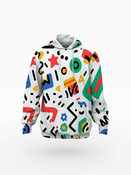 Women's Alphabet Graffiti Print Hoodie