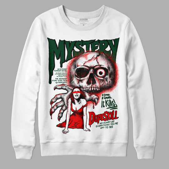 White Fire Red 2s DopeSkill Sweatshirt Mystery Ghostly Grasp Graphic