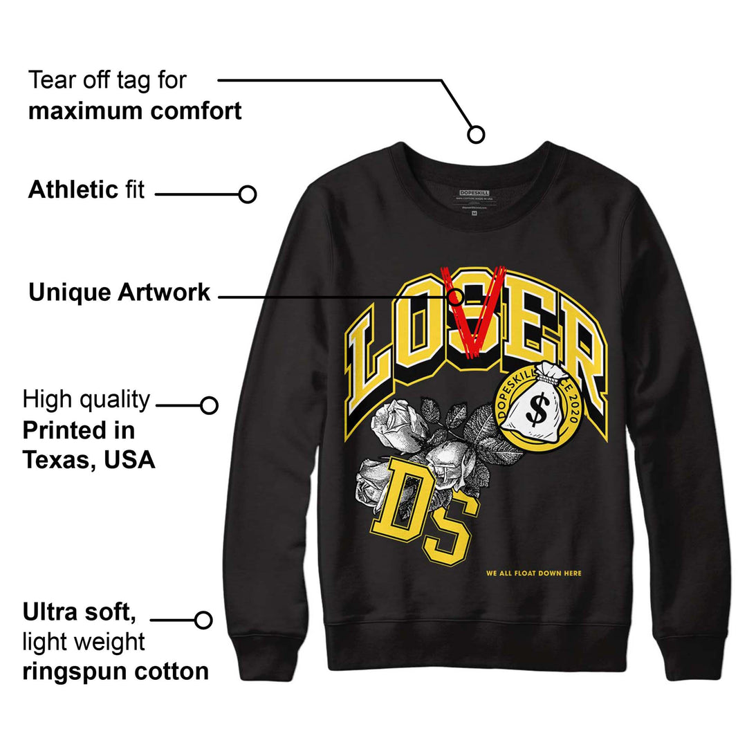 Black Tour Yellow AJ 4 Thunder DopeSkill Sweatshirt Loser Lover Graphic