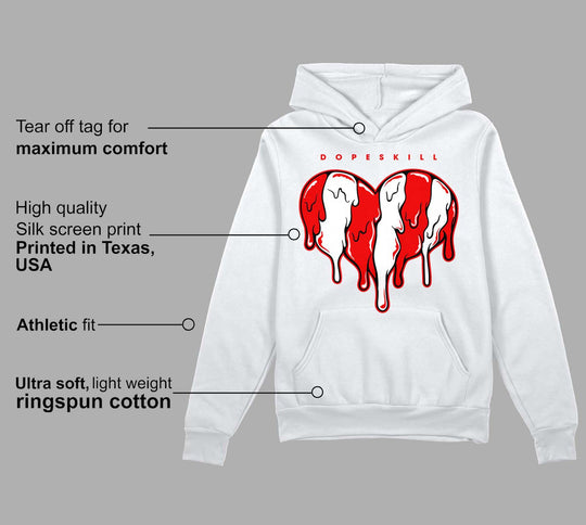 Cherry 11s DopeSkill Hoodie Sweatshirt Slime Drip Heart Graphic