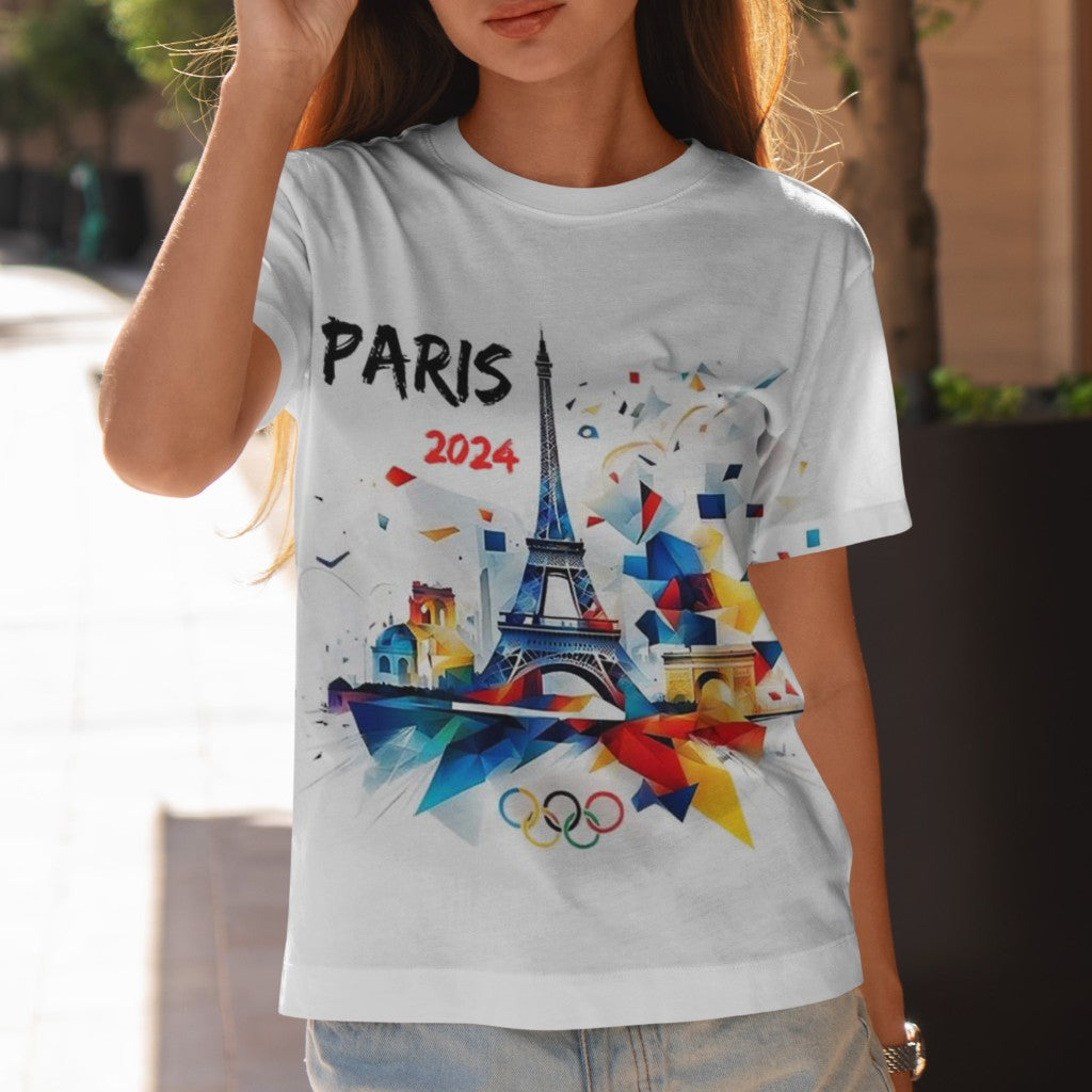 2024 Paris Olympic Print Crew Neck T-Shirt | 190GSM Cotton