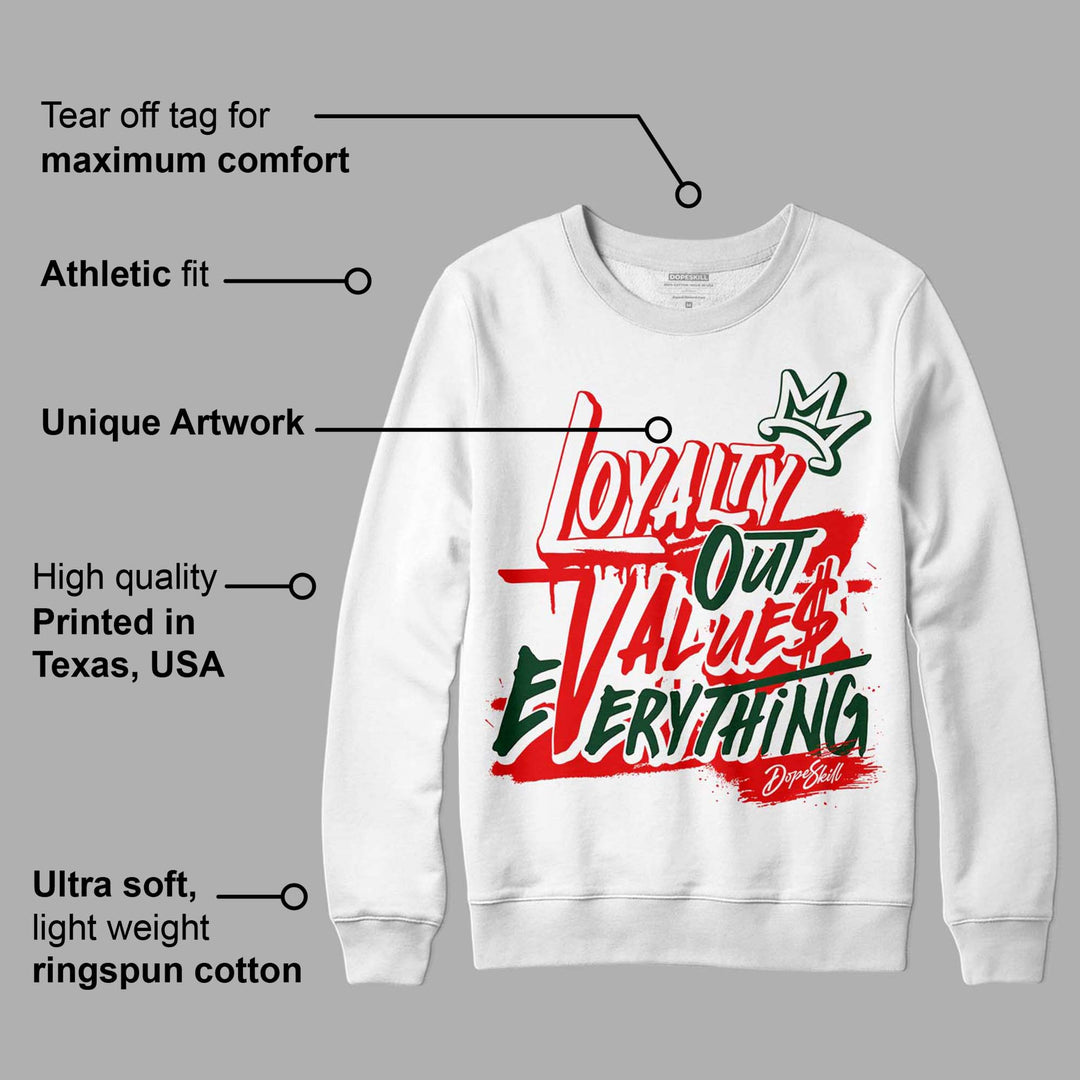 White Fire Red 2s DopeSkill Sweatshirt LOVE Graphic