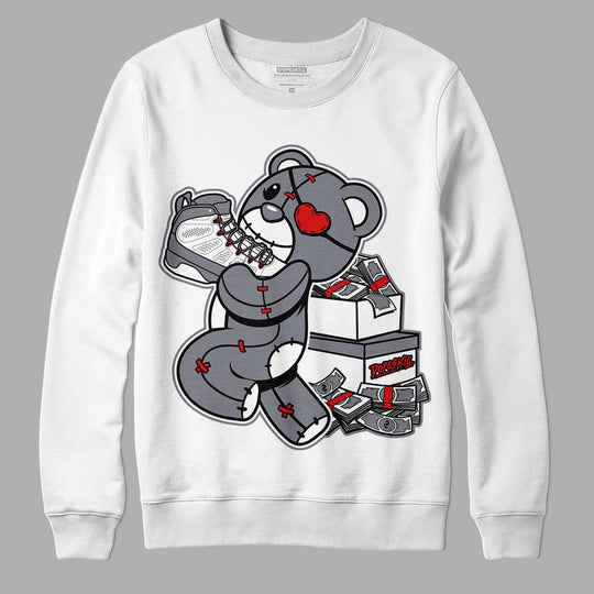 Fire Red 9s DopeSkill Sweatshirt Bear Steals Sneaker Graphic