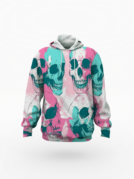 Skull Men's Pullover Hoodie | Velvet