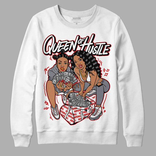 Fire Red 9s DopeSkill Sweatshirt Queen Of Hustle Graphic