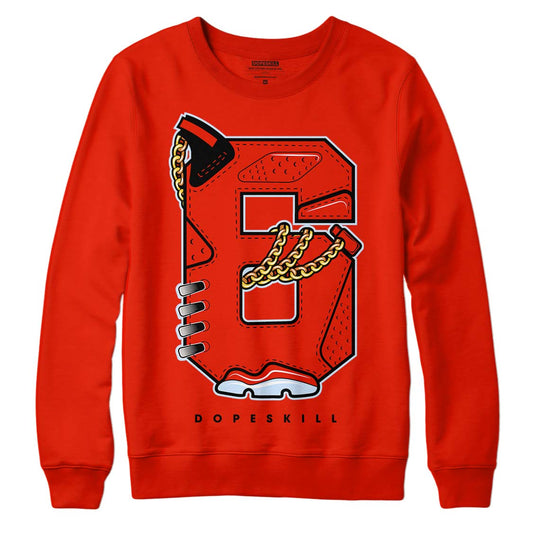 Toro Bravo 6s DopeSkill Varsity Red Sweatshirt No.6 Graphic