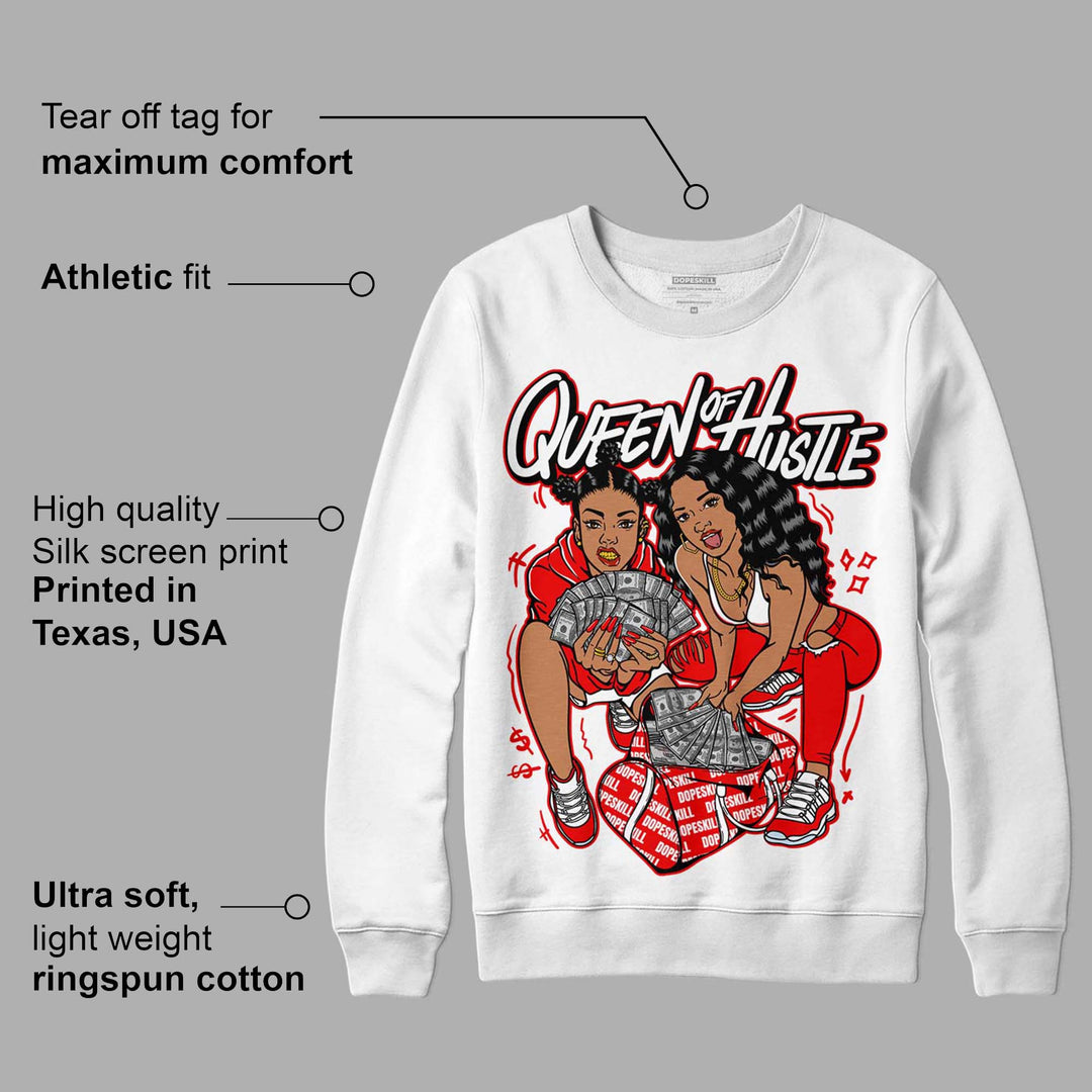 Cherry 11s DopeSkill Sweatshirt Queen Of Hustle Graphic