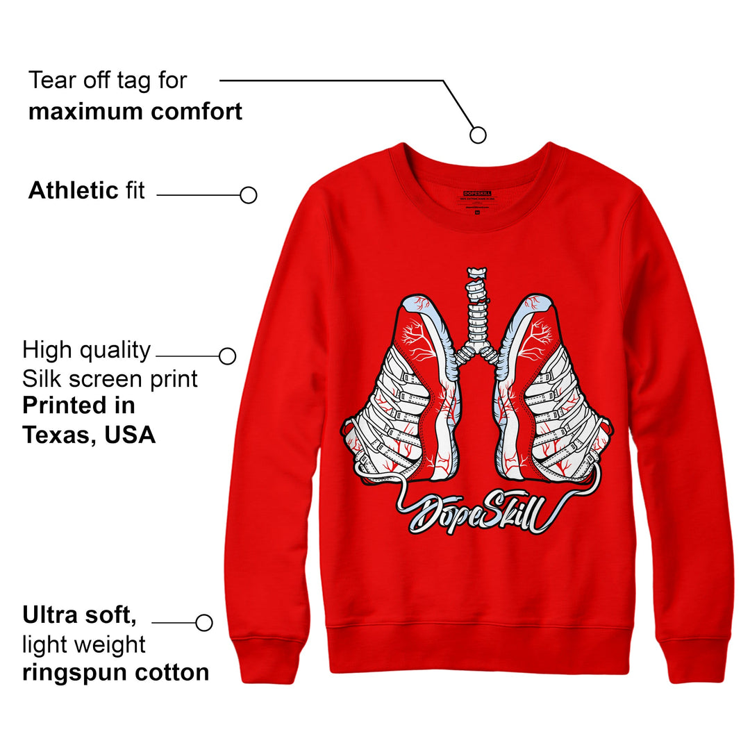 Cherry 11s DopeSkill Varsity Red Sweatshirt Breathe Graphic