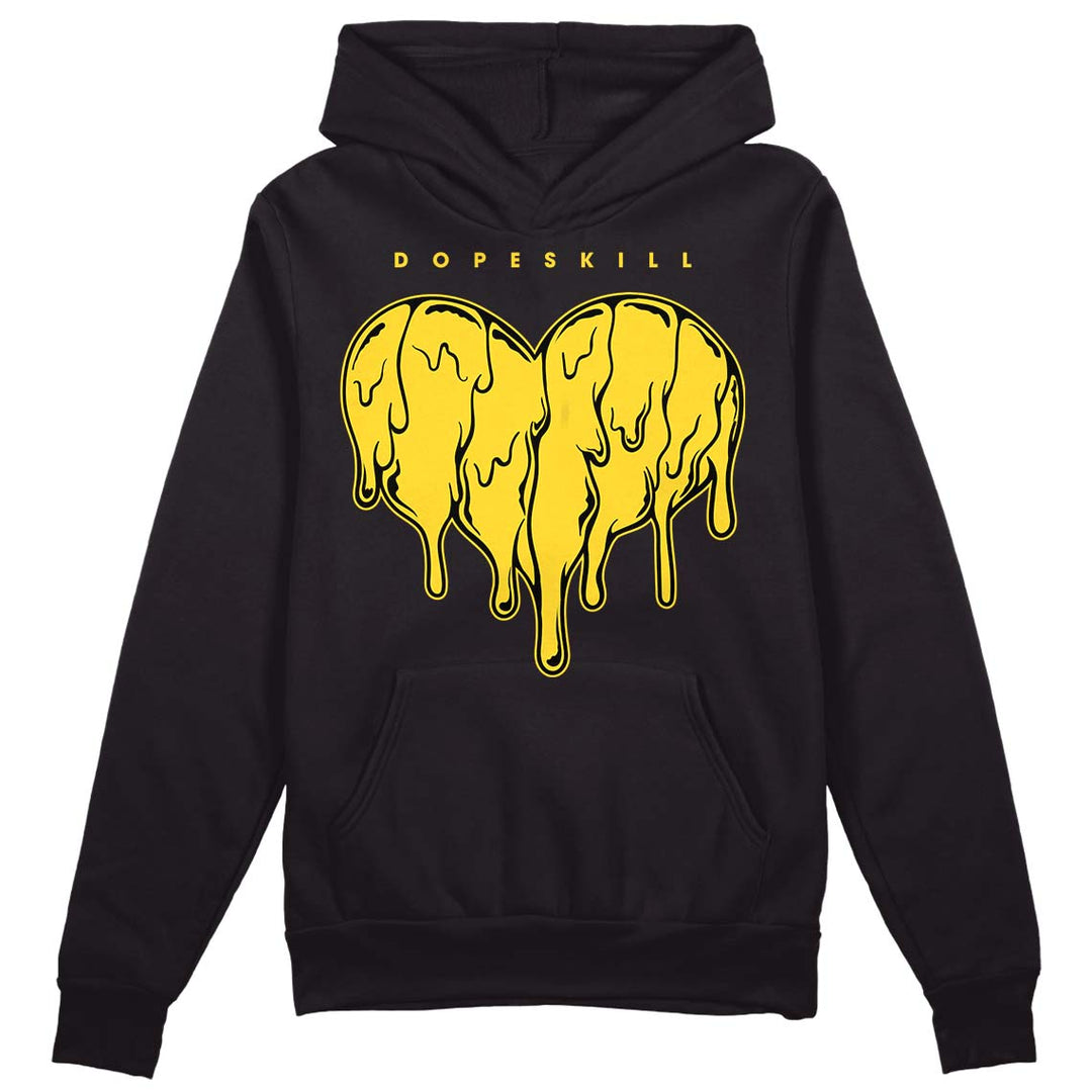 Black Tour Yellow AJ 4 Thunder DopeSkill Hoodie Sweatshirt Slime Drip Heart Graphic