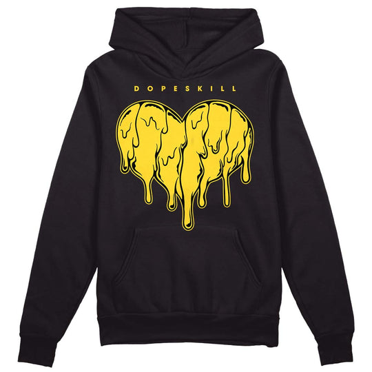 Black Tour Yellow AJ 4 Thunder DopeSkill Hoodie Sweatshirt Slime Drip Heart Graphic