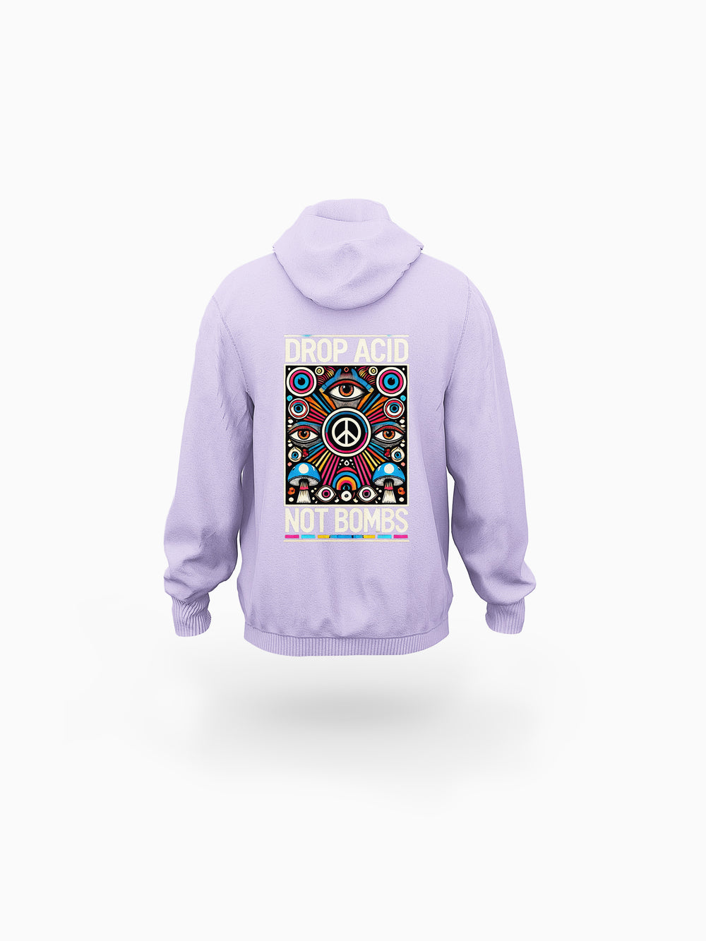 ‘Retro Psychedelia’ Purple Eco-friendly All-Over Print Unisex Pullover Hoodie