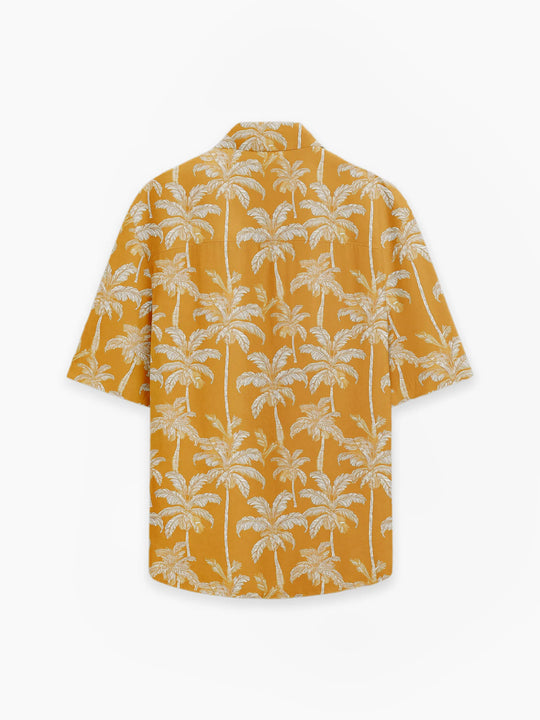 Breezy Hawaiian Short-Sleeve Shirt in Coconut Maze