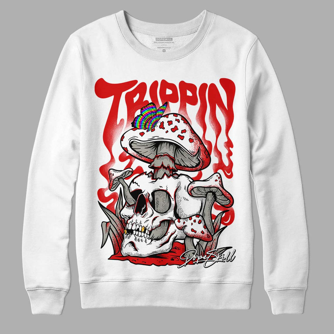 Fire Red 3s DopeSkill Sweatshirt Trippin Graphic