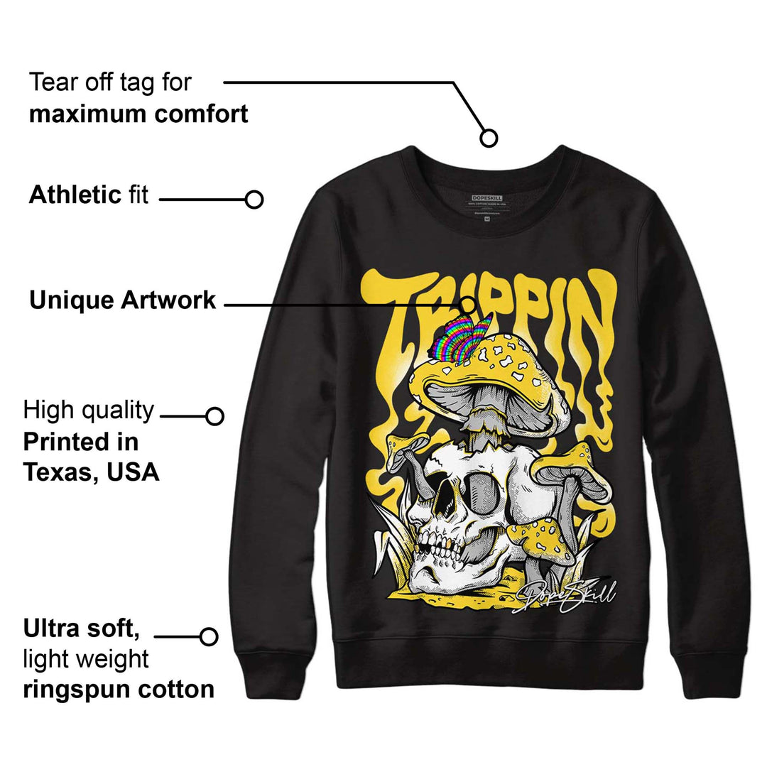 Black Tour Yellow AJ 4 Thunder DopeSkill Sweatshirt Trippin Graphic