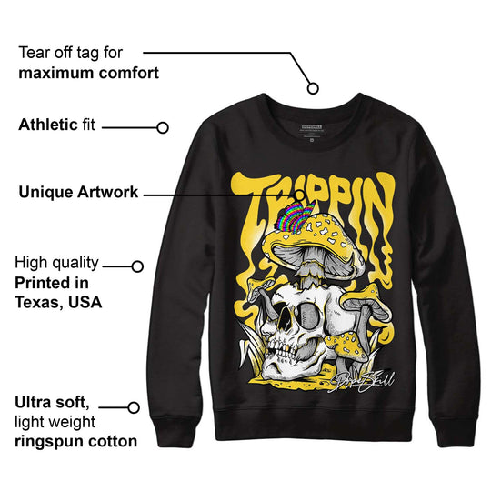 Black Tour Yellow AJ 4 Thunder DopeSkill Sweatshirt Trippin Graphic