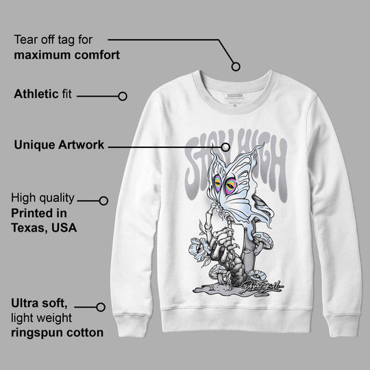 Cement Grey 11s DopeSkill Sweatshirt Stay High Graphic