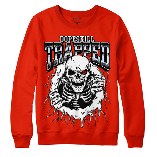 Toro Bravo 6s DopeSkill Varsity Red Sweatshirt Trapped Halloween Graphic