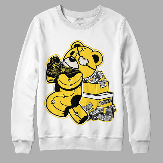 Black Tour Yellow AJ 4 Thunder DopeSkill Sweatshirt Bear Steals Sneaker Graphic