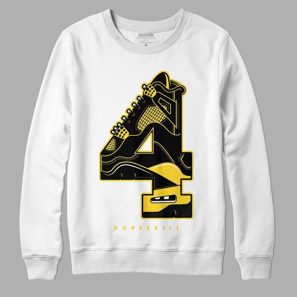 Black Tour Yellow AJ 4 Thunder DopeSkill Sweatshirt No.4 Graphic