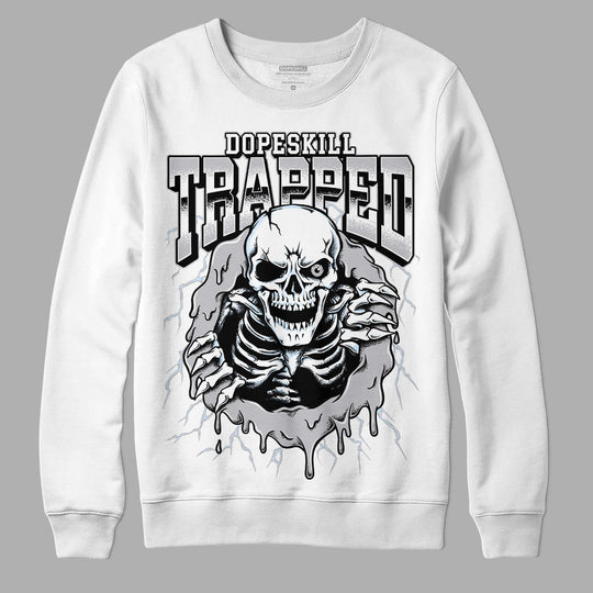 Cement Grey 11s DopeSkill Sweatshirt Trapped Halloween Graphic