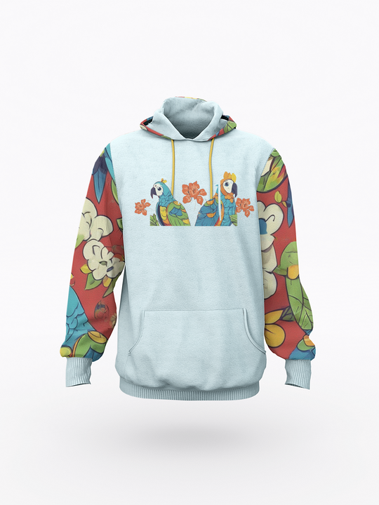 Parrot Print Men's Pullover Hoodie