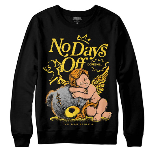 Black Tour Yellow AJ 4 Thunder DopeSkill Sweatshirt New No Days Off Graphic