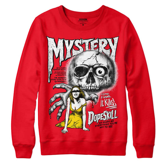 Red Thunder 4s DopeSkill Red Sweatshirt Mystery Ghostly Grasp Graphic