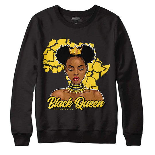 Black Tour Yellow AJ 4 Thunder DopeSkill Sweatshirt Black Queen Graphic