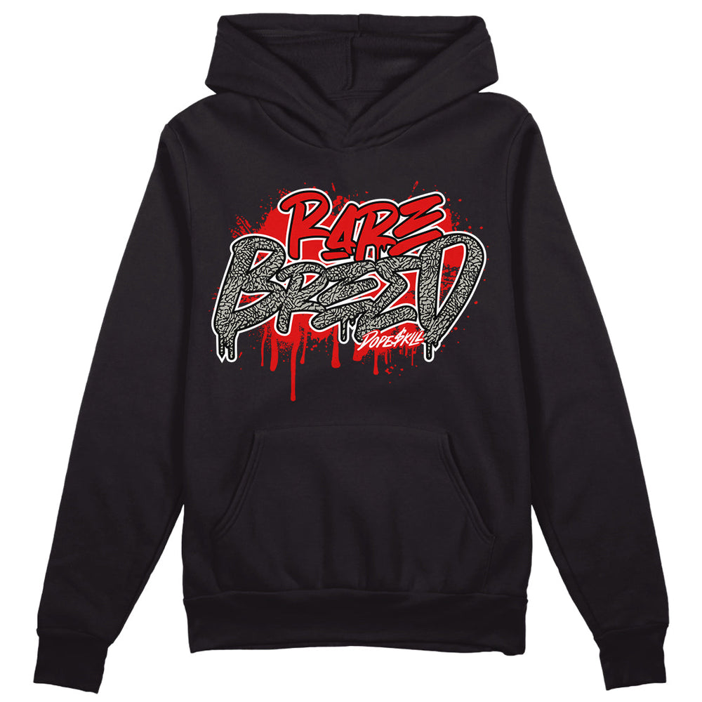 Fire Red 3s DopeSkill Hoodie Rare Breed Graphic