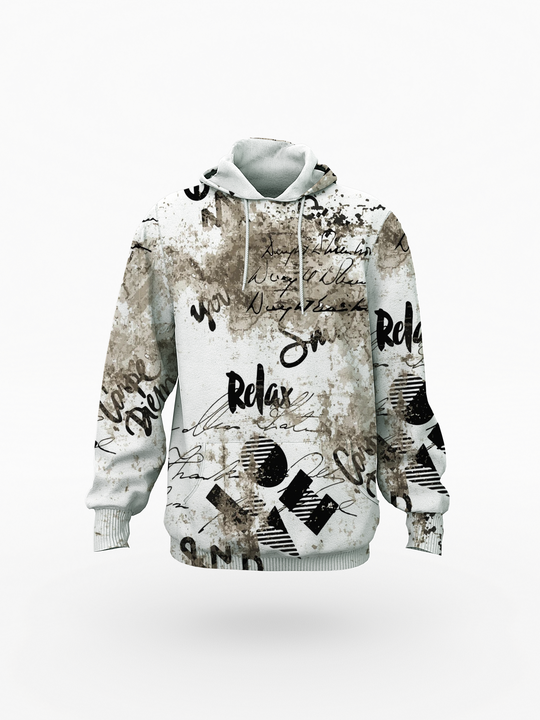 Graffiti Print Men's Pullover Hoodie