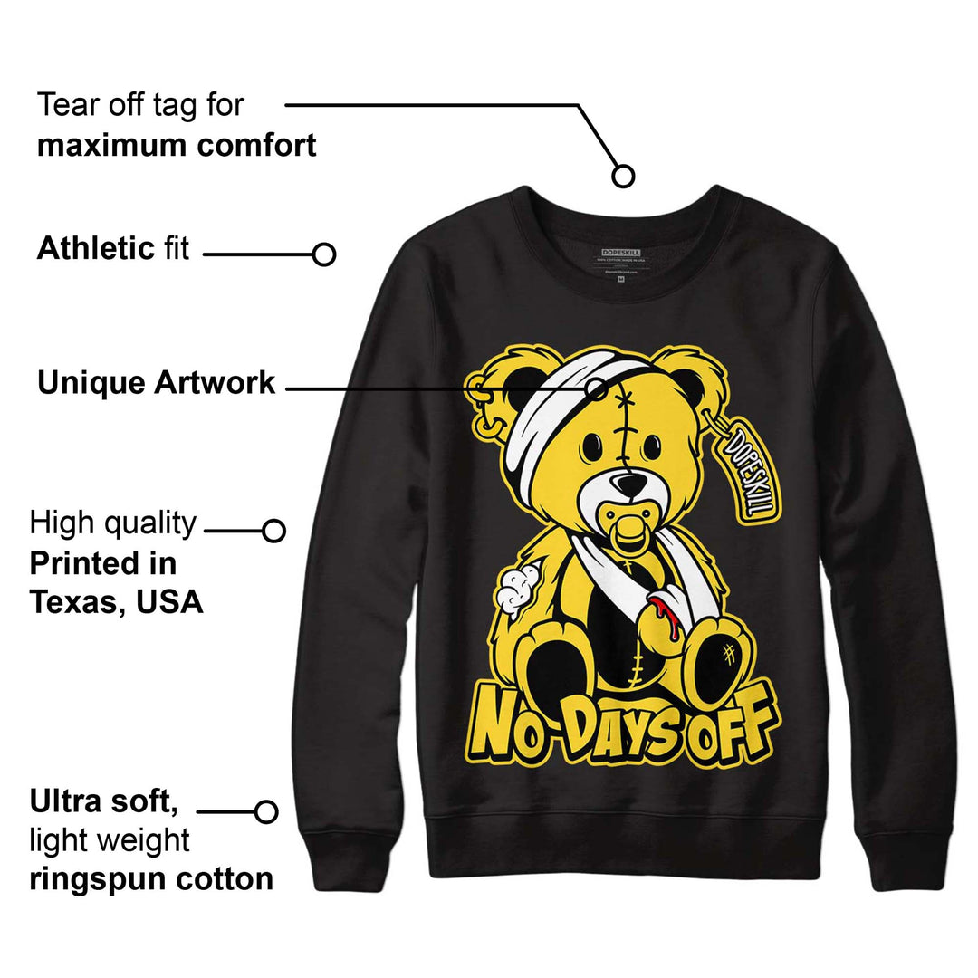 Black Tour Yellow AJ 4 Thunder DopeSkill Sweatshirt Hurt Bear Graphic