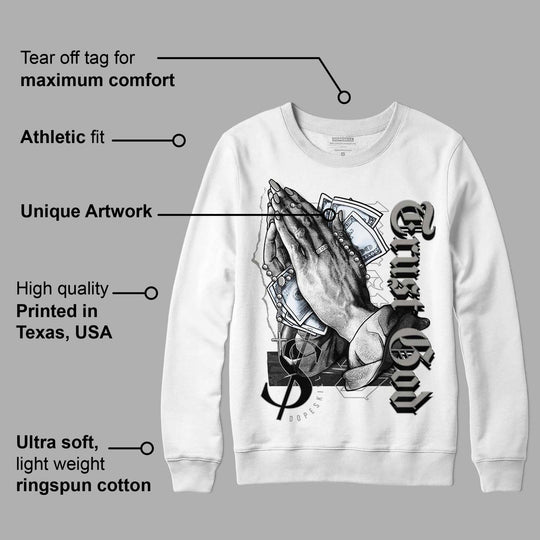 Cool Grey 6s DopeSkill Sweatshirt Trust God Graphic