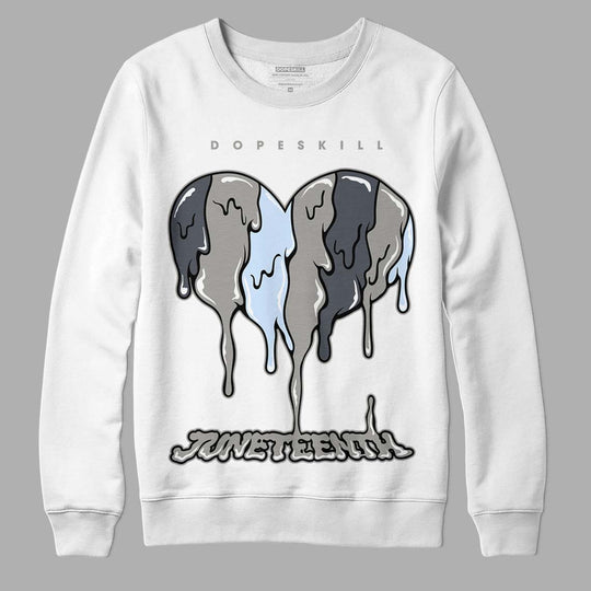 Cool Grey 6s DopeSkill Sweatshirt Juneteenth Heart Graphic