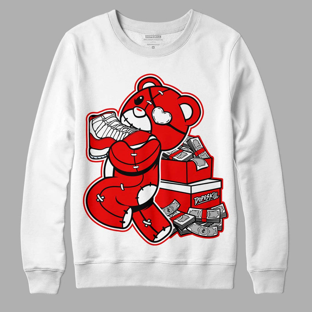 Cherry 11s DopeSkill Sweatshirt Bear Steals Sneaker Graphic