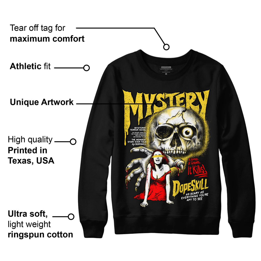 Black Tour Yellow AJ 4 Thunder DopeSkill Sweatshirt Mystery Ghostly Grasp Graphic