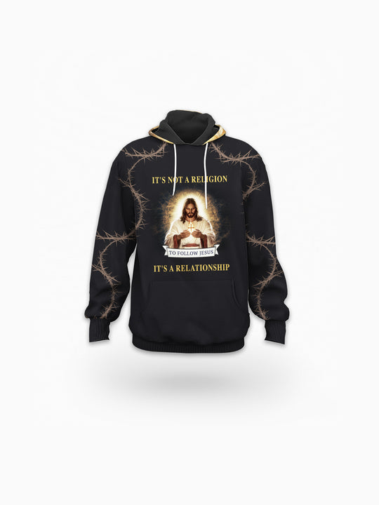 "God is My Life" Eco-friendly All-Over Print Unisex Pullover Hoodie