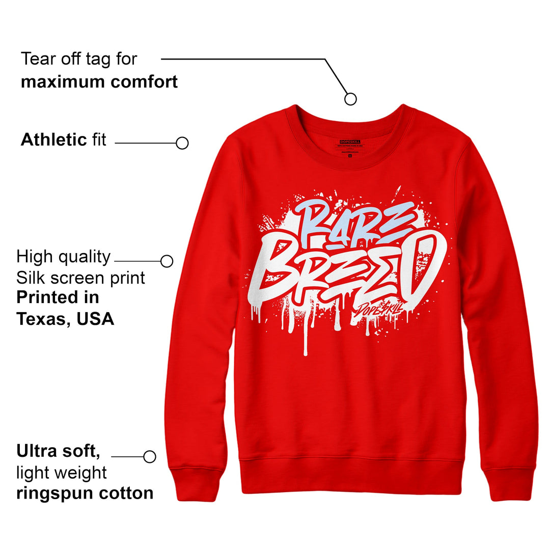 Cherry 11s DopeSkill Varsity Red Sweatshirt Rare Breed Graphic