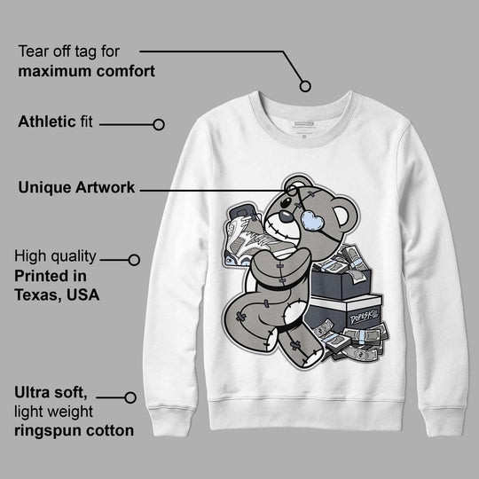 Cool Grey 6s DopeSkill Sweatshirt Bear Steals Sneaker Graphic