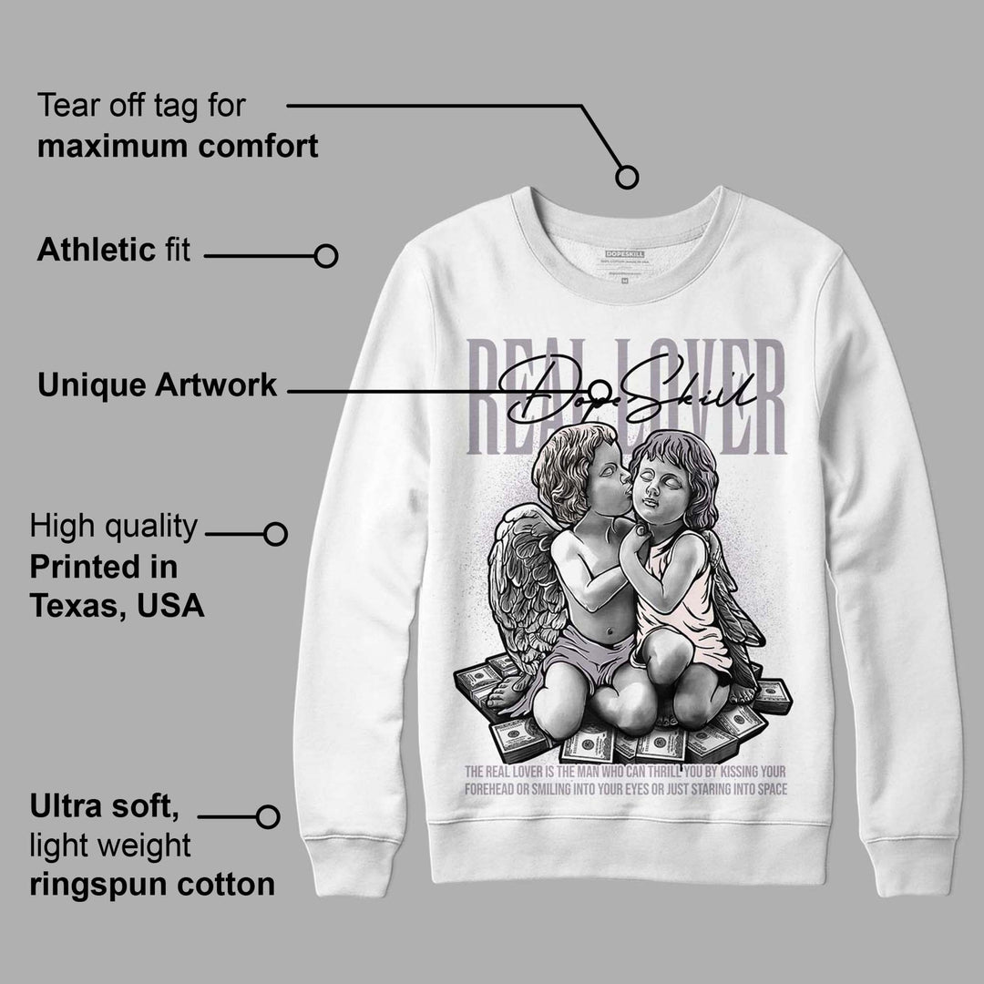 Cement Grey 2s DopeSkill Sweatshirt Real Lover Graphic