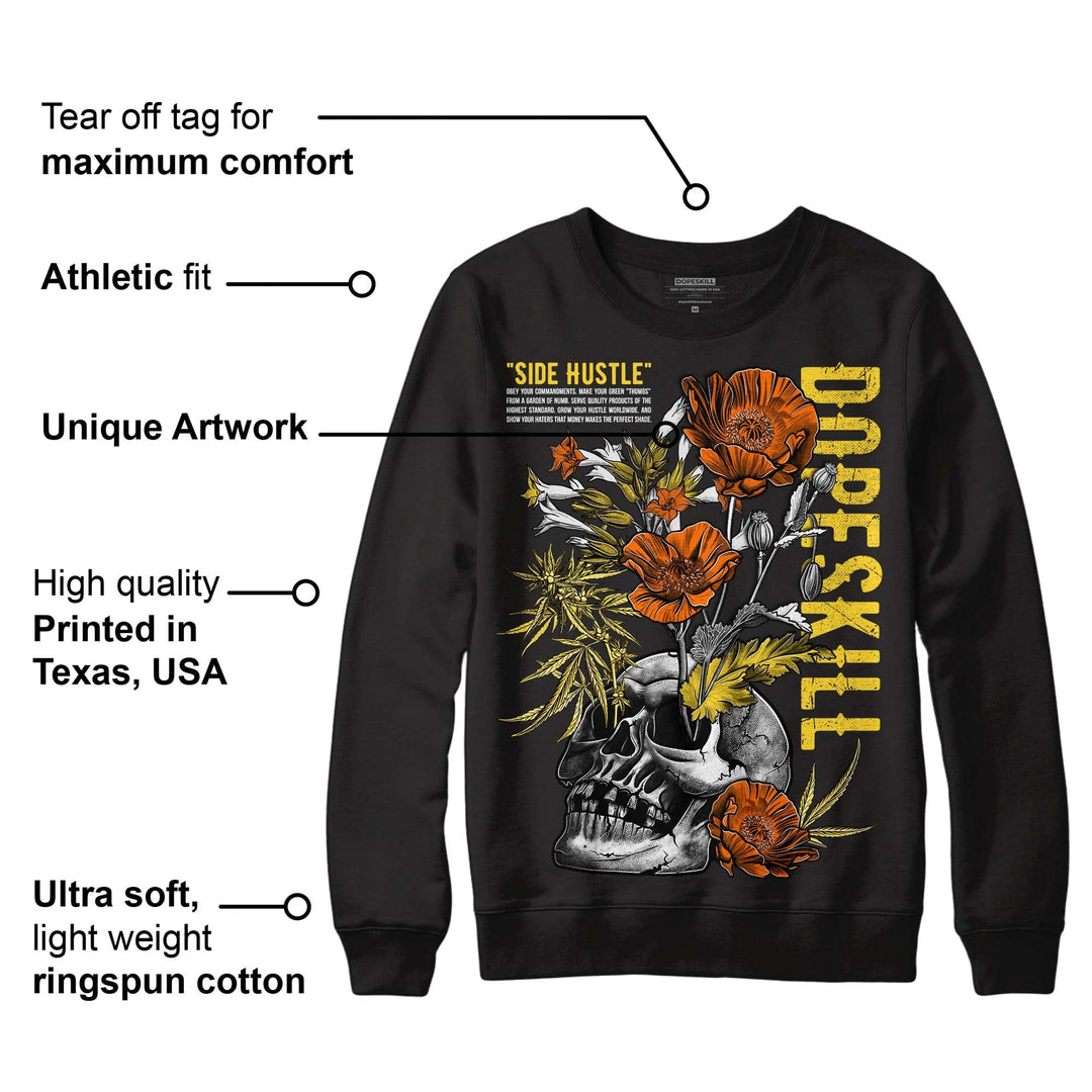 Black Tour Yellow AJ 4 Thunder DopeSkill Sweatshirt Side Hustle Graphic