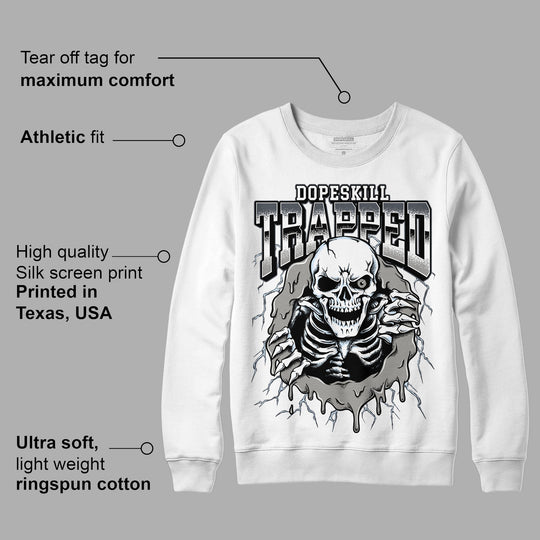 Cool Grey 6s DopeSkill Sweatshirt Trapped Halloween Graphic