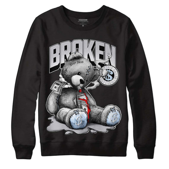 Cement Grey 11s DopeSkill Sweatshirt Sick Bear Graphic