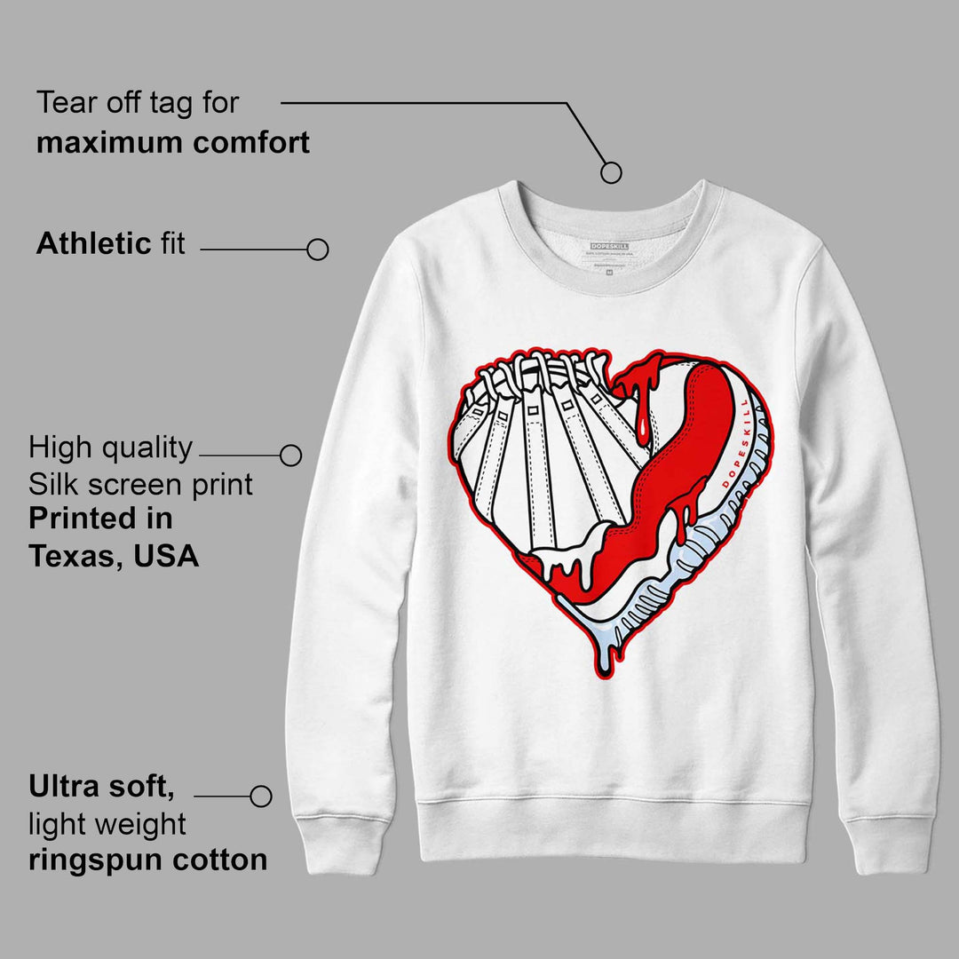 Cherry 11s DopeSkill Sweatshirt Heart AJ 11 Graphic