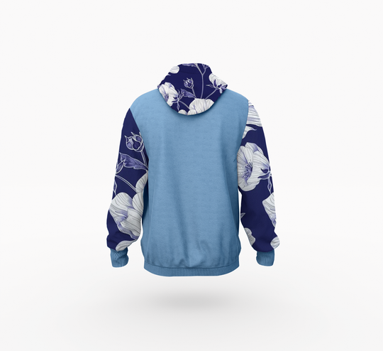 Blue Print Men's Raglan Pullover Hoodie