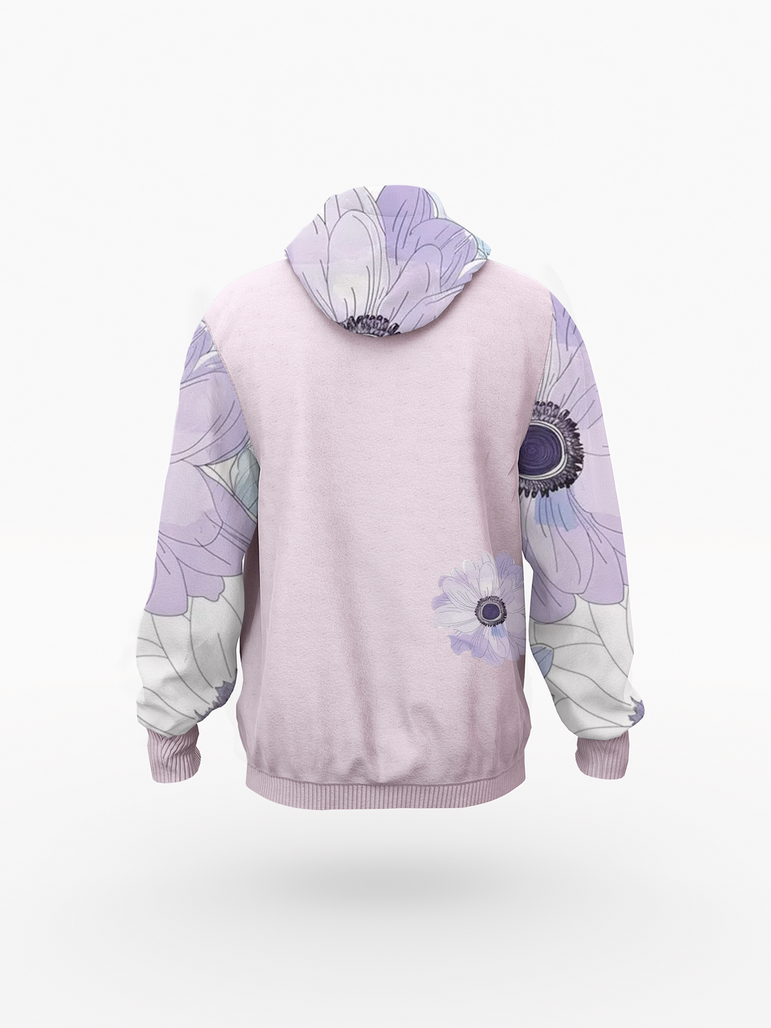 Women's Purple Floral Hoodie