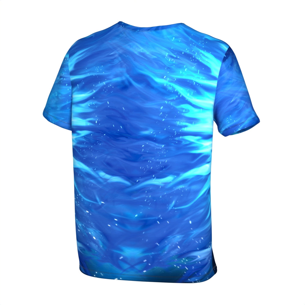 Blue flamed skull T-Shirt