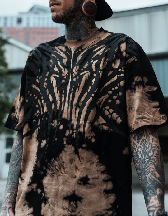 Necroblade (black) - Heavy Oversized T-Shirt Bleached 250GSM