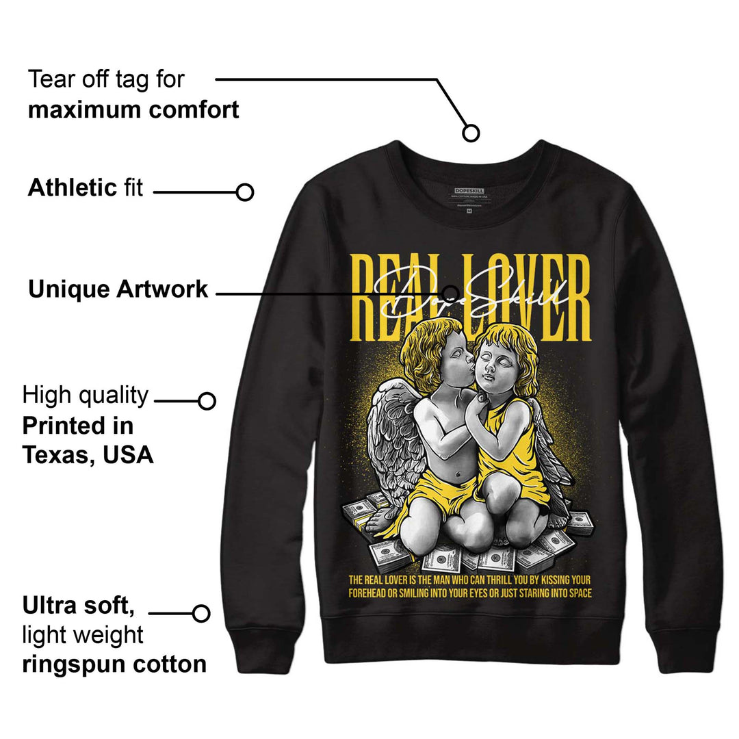 Black Tour Yellow AJ 4 Thunder DopeSkill Sweatshirt Real Lover Graphic